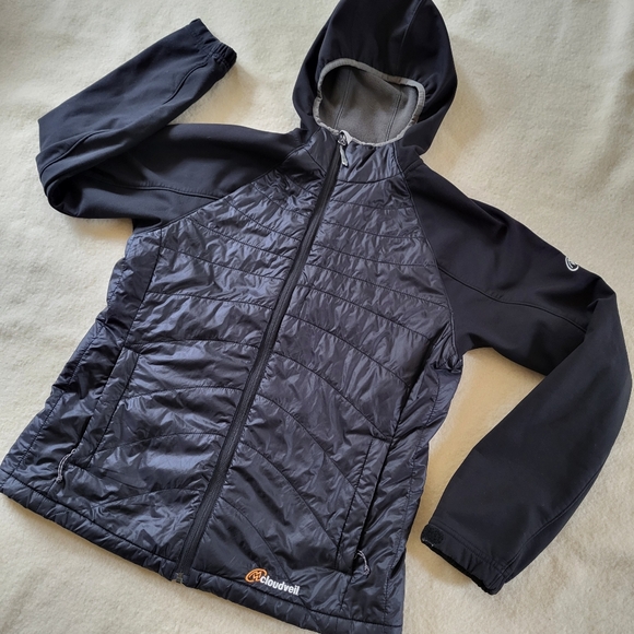 Cloudveil Women's Jacket Size Large Black W/ Hood Polyester Fill Under Layer - Picture 1 of 16